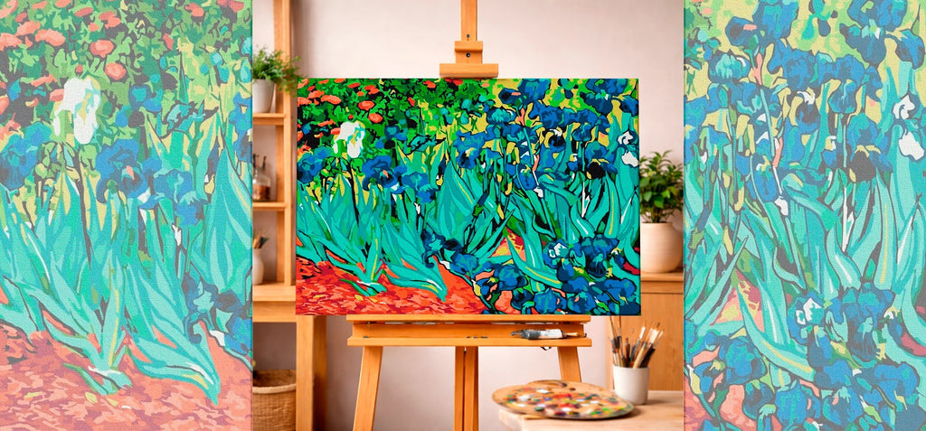 Vibrant Irises: A Study in Blue and Green