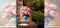 Peonies in Azure Porcelain