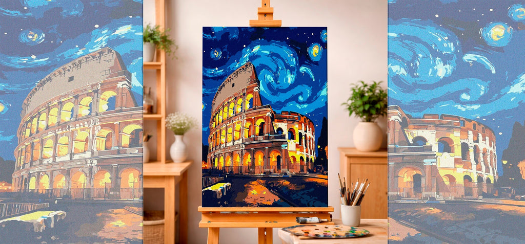 The Eternal Colosseum Under Van Gogh’s Sky