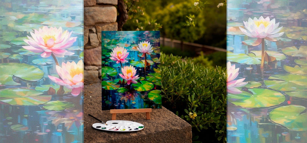 Reflections on the Pond: Water Lilies