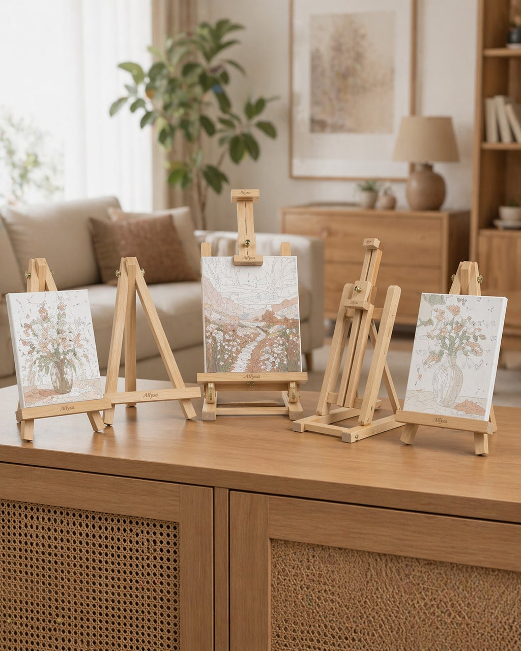 Professional Mini Tabletop Beechwood Easels