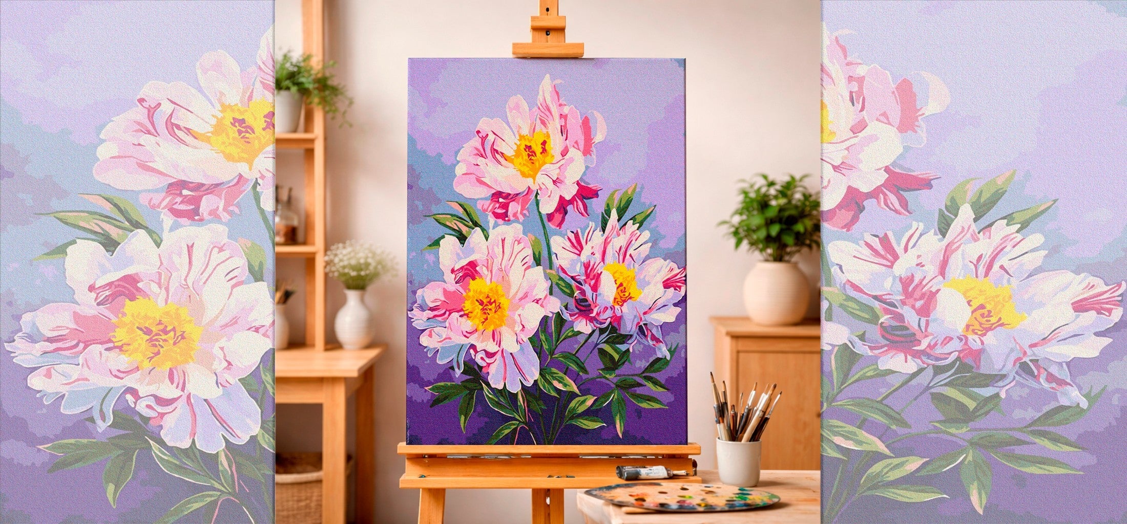 Gilded Hearts: Anemones in Amethyst