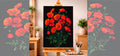 Midnight Poppies: Crimson Glow