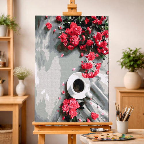 Crimson Cascade and Coffee