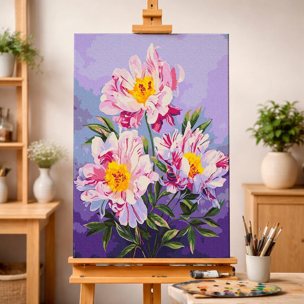 Gilded Hearts: Anemones in Amethyst