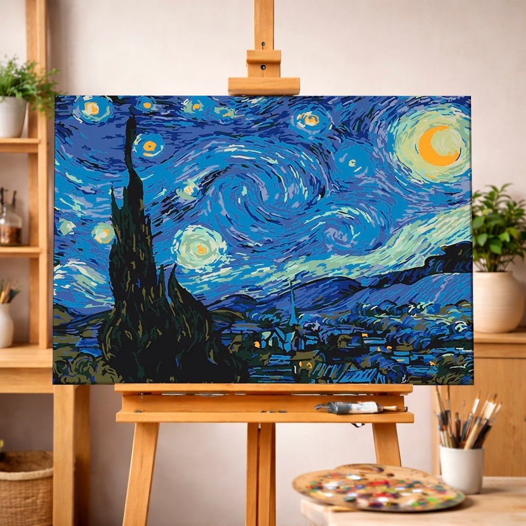 Celestial Whirl: The Starry Night