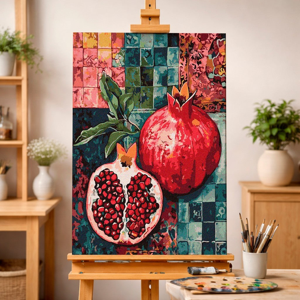 Ruby Pomegranates on Mosaic