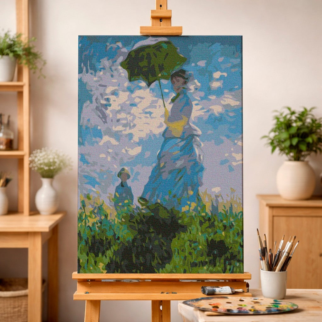 Woman with a Parasol: Summer Breeze